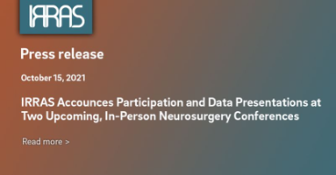 Press Release – IRRAS Announces Participation and Data Presentation at CNS and NCS thumb